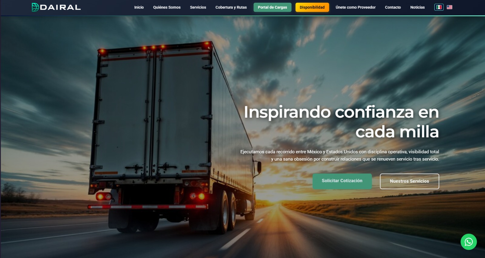 DAIRAL - Plataforma de logística de transporte de carga transfronterizo desarrollada por Nebulosa Software